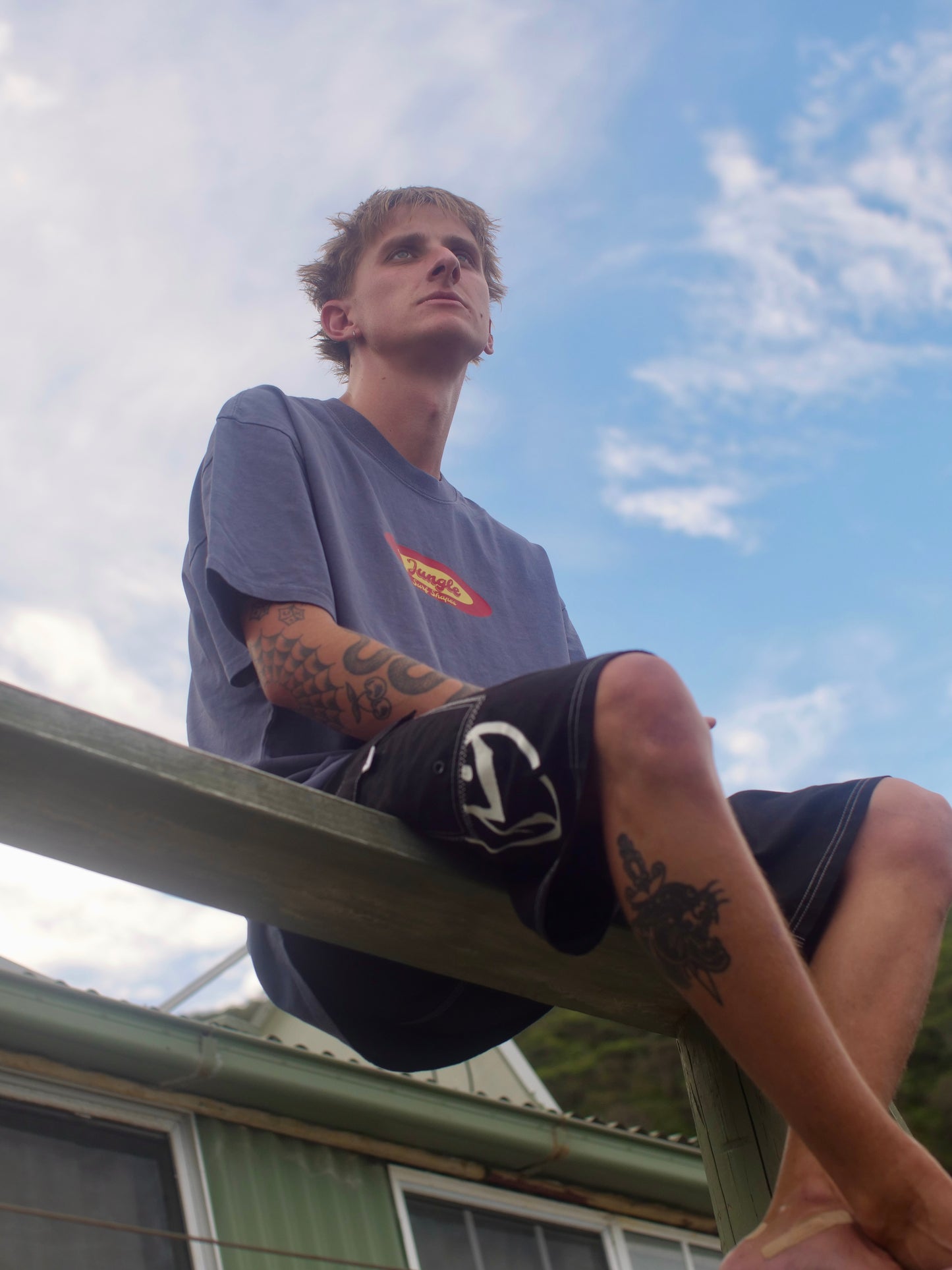 Faded blue Jungle Tee