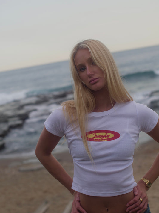 White Jungle baby Tee
